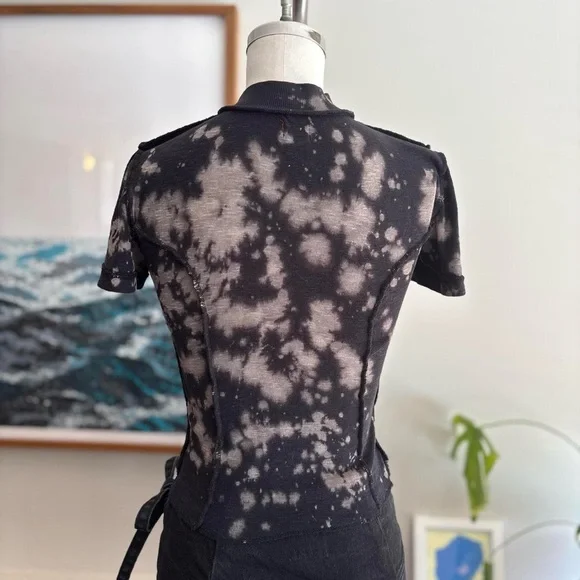 BDG Black and Gray Tie-Dye Bodysuit - Picture 3 of 7